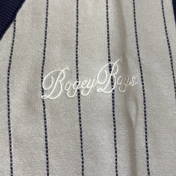 Bogey Boys V-Neck Pinestripe Sweater Vest Grey navy Men’s size M NWT golf - Picture 4 of 9